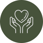 Two hands holding a heart in a circle, symbolizing the importance of caring for one's health