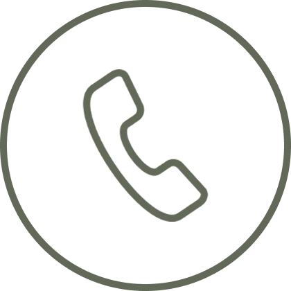 Green phone icon in a circle on a white background